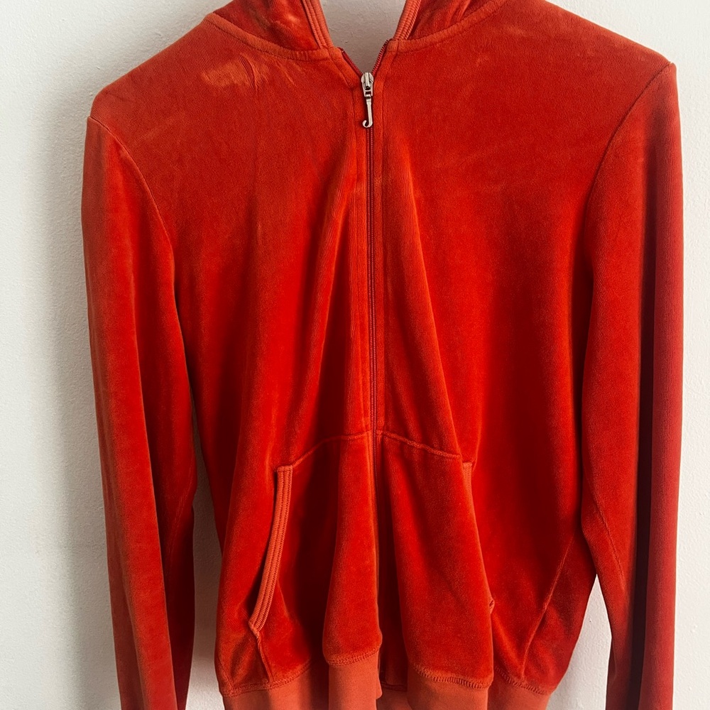 Vibrant Juicy Couture Orange Zip-Up Hoodie